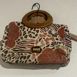 Relic by Fossil Tote Bag or Crossbody Wood Handles Florals with Shoulder Strap